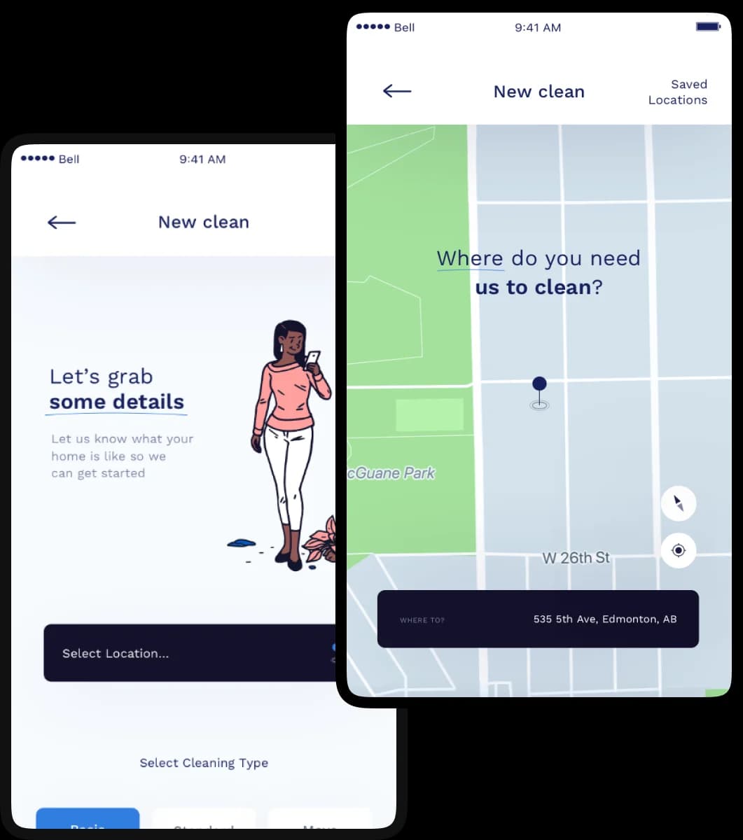 CleanNow - On-demand home cleaning, booked in a couple of taps.